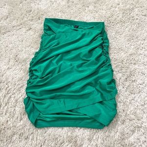 Cross Wrap Ruched Detail Bodycon Skirt